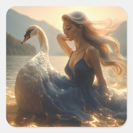 SWAN LAKE - BALLET & DANCE - VIERKANTE STICKER (Voorkant)