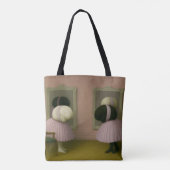 Swan Lake Ballet Hersenen en betoverende spiegels Tote Bag (Achterkant)