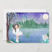 Swan Lake Ballet Spring  Ballerina Birthday Kaart (Achterkant)
