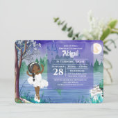 Swan Lake Ballet Spring  Ballerina Birthday Kaart (Staand voorkant)