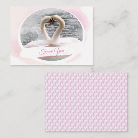 Swan Lake Dankuwel Notitiekaartje (Voorkant / Achterkant)