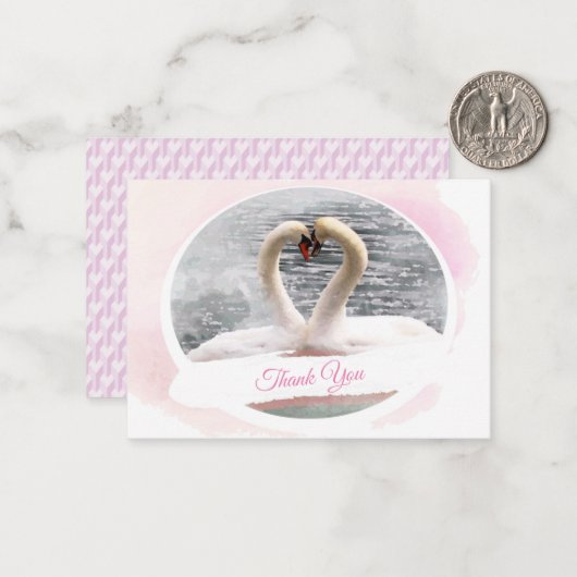 Swan Lake Dankuwel Notitiekaartje (Voorkant / Achterkant in situ)