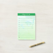 Swan Lake Dingen om te doen op smaragdgroene achte Post-it® Notes (Op bureau)