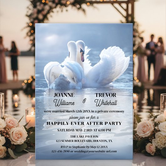Swan Lake Happily Ever After Party Kaart