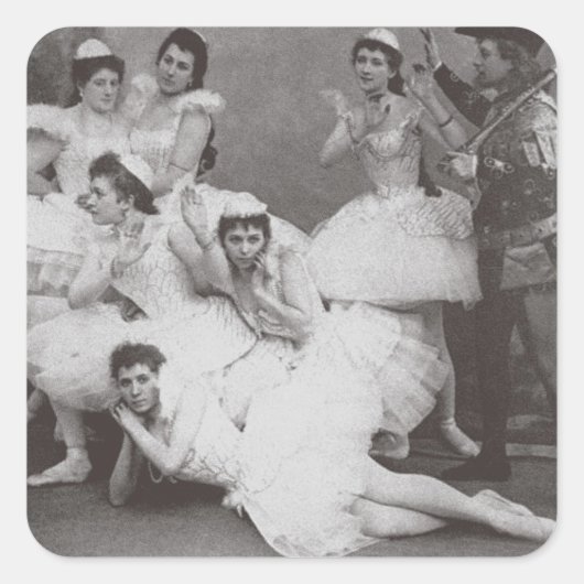 Swan Lake, Mariinsky Theater, 1895 (foto) Vierkante Sticker (Voorkant)