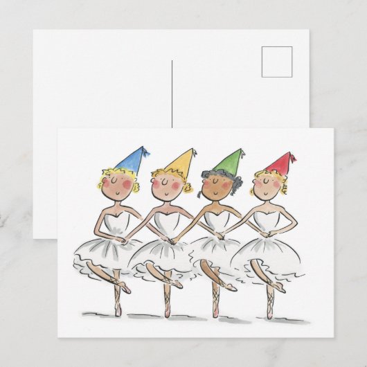 Swan Lake Party Briefkaart (Voorkant / Achterkant)