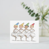 Swan Lake Party Kaart (Staand voorkant)