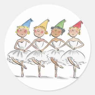 Swan Lake Party Ronde Sticker