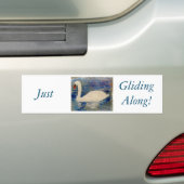 Swan Lake Reflections - Gepersonaliseerd Bumpersticker (Op auto)