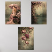 Swan Lake Romance, Portrait, Bird & Floral Muurkunst Sets (Voorkant)