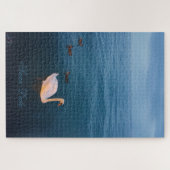 Swan Lake Uitzicht Fotografie Aangepaste tekst Moe Legpuzzel (Horizontaal)