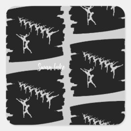 Swan Lake Vierkante Sticker