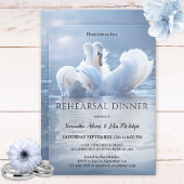 Swan Lake Wedding Rehearsal Dinner Invitation Kaart
