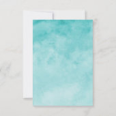 Swan Lake Wedding RSVP Kaart | Blauwgroen Torteldu (Achterkant)