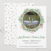 Swan Let Heaven & Natuur Sing Feestdagenkaart (Voorkant / Achterkant)