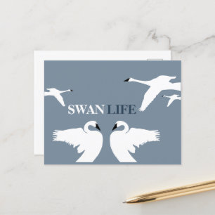 Swan Life, Elegant Swan Briefkaart