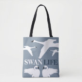 Swan Life, Elegant Swan Tote Bag (Voorkant)