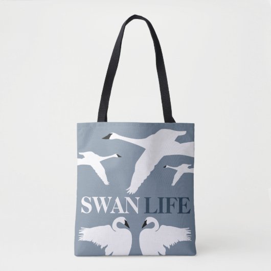 Swan Life, Elegant Swan Tote Bag (Voorkant)
