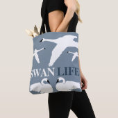Swan Life, Elegant Swan Tote Bag (Dichtbij)