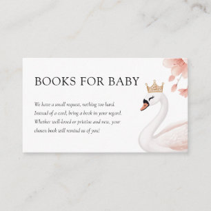 Swan Little Princess Baby shower Boeken Informatiekaartje