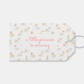 Swan Little Princess Baby shower Dank u Cadeaulabel (Voorkant (Horizontaal))