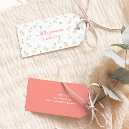 Swan Little Princess Baby shower Dank u Cadeaulabel