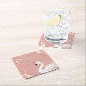 Swan Little Princess Baby shower Kartonnen Onderzetters (Insitu)