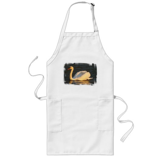  Swan Long Apron Lang Schort (Voorkant)