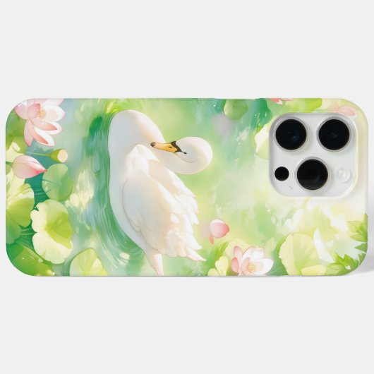 Swan Lotus Pond Case-Mate iPhone Case (Achterkant (horizontaal))