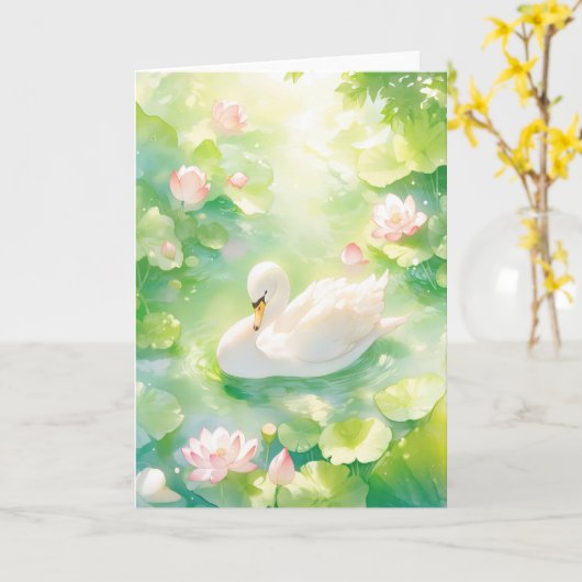 Swan Lotus Pond Kaart (Gele Bloem)