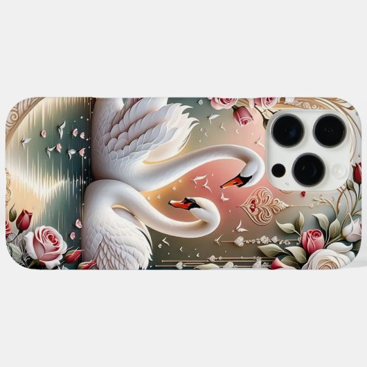 Swan Love Case-Mate iPhone Case (Achterkant (horizontaal))
