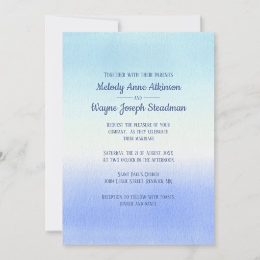 Swan Love Elegance bruiloft uitnodiging (Achterkant)