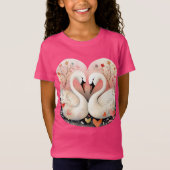Swan Love in the Heart of the Forest T-shirt (Voorkant)