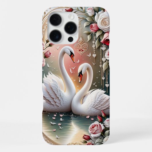 Swan Love iPhone Hoesje (Achterkant)