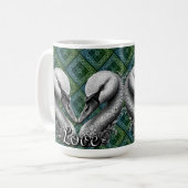 "Swan Love"  Koffiemok (Voorkant links)
