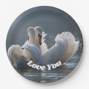 Swan-Love- Papieren Bordje
