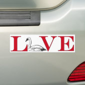 Swan Lover Bumpersticker (Op auto)