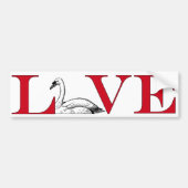 Swan Lover Bumpersticker (Voorkant)