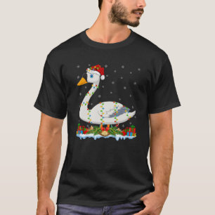 Swan Lover Family Matching Santa Hat Swan Christma T-shirt