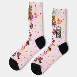 Swan Lovers Crew Socks Sokken