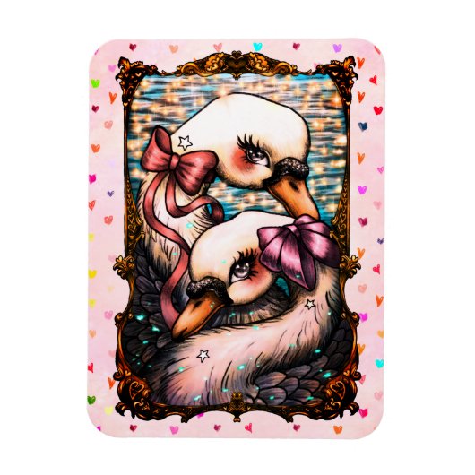 Swan lovers magneet (Verticaal)