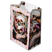 Swan lovers medium cadeauzakje (Achterkant Gekanteld)