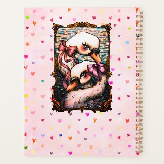 Swan lovers planner (Achterkant)