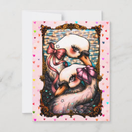 Swan lovers RSVP kaartje