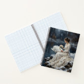 Swan Maiden Winter Lake Romance Fantasy Art Notitieboek (Binnen)