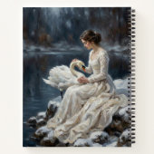 Swan Maiden Winter Lake Romance Fantasy Art Notitieboek (Achterkant)