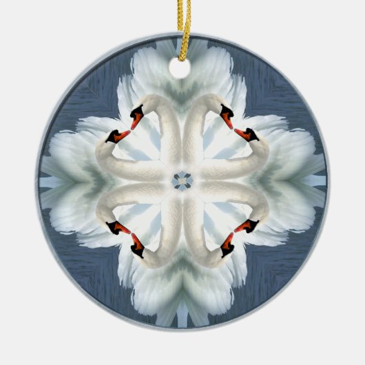 Swan Mandala Keramisch Ornament (Voorkant)