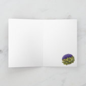 Swan met artisjok en rozemarijn wenskaart kaart (Binnen)