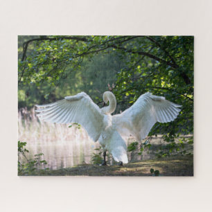 Swan met Wings Spread Legpuzzel