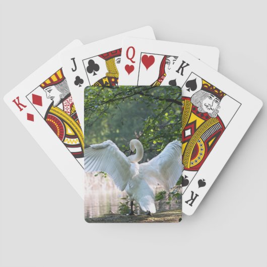 Swan met Wings Spread Pokerkaarten (Achterkant)